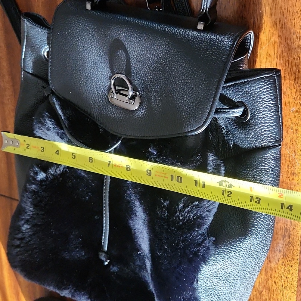 Overland Rex Rabbit Fur Leather Backpack - Picture 13 of 16